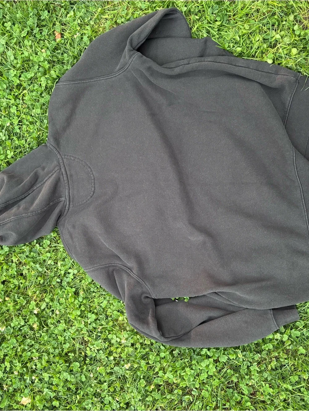 Carhartt Men’s Black Crewneck Hooded Sweatshirt with Sleeve Logo